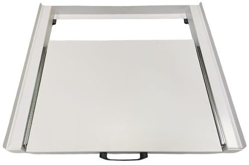 Bravo Carlitos Supporto per Lavatrice e Asciugatrice, Acciaio, 60x32 cm, con Piano Estraibile, Cinghia di Sicurezza, Carico Massimo 70 kg
