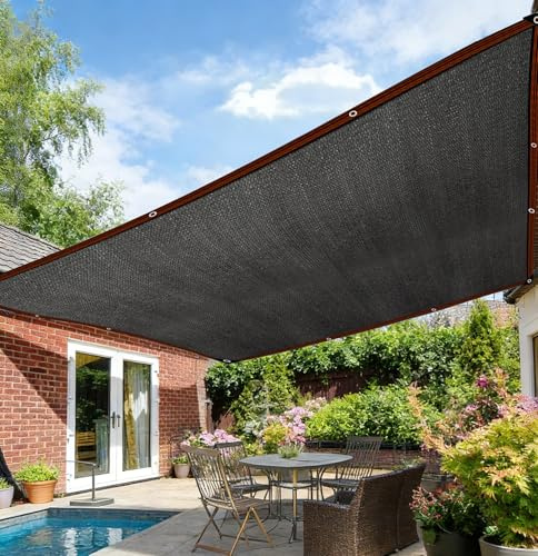 Skuggnät Svart 2X2M Skuggnät som synskydd för terrass & balkong Täckning för växthus & carport Skydd för växter Djur & Trädgårdsmöbler