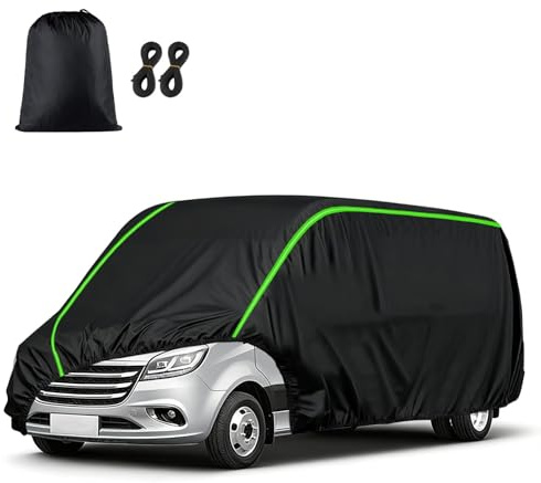 Auto Abdeckung Outdoor für Peugeot Traveller L2 2016-, Auto Abdeckplane abdeckplanen Vollgarage SonnenbestäNdig, Kratzfest, Robust,Allwettereinsatz(Schwarz)