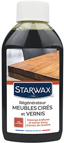 STARWAX - Regenerador para muebles encerados y barnices (250 ml, madera frutal) | Limpia y reaviva el brillo de los muebles, elimina manchas de agua de alcohol y nicotina, difumina los arañazos