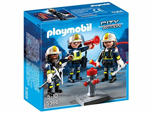Playmobil 5366 City Action Fire Rescue Crew, Fun Imaginative Role-Play, PlaySets Suitable for Children Ages 4+