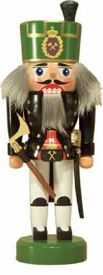 Rudolphs Schatzkiste Nussknacker Knappschaftsältester Höhe 23,5cm NEU Weihnachten Seiffen Nutcracker Nüsse Erzgebirge Winter Dekoration Holzkunst Holz Weihnachtsmann Christmas Walnuss