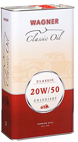 WAGNER Classic Mehrbereichs-Motoröl SAE 20W50 unlegiert |API SA - Motoröle Für Autos, Motorrad & Oldtimer ohne Hauptstrom-Ölfilter |Oxidationsstabil, Metallschonend & Temperaturbeständig |5 Liter