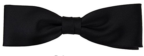 TigerTie vorgebundene schmale Seidenfliege Uni einfarbig + Geschenkbox