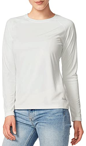 baleaf Women's UPF 50+ Sun Shirts Long Sleeve UV Protection Rash Guard Lightweight Quick Dry SPF Hiking Tops Outdoor Clothing White Size XL