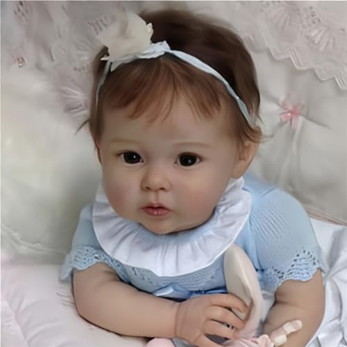ZIYIUI 19 Zoll Reborn Babys Puppen Realistische Babypuppe Lebensecht Mädchen Silikon Puppe 49 cm Kinder Spielzeug