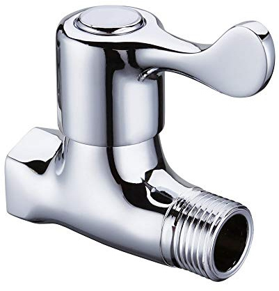 Weirun Bathroom Brass Quarter Turn Straight/Stop/Check Shut-Off Water Valve 1/2¡± IPS Female and Male Connection Ceramic Disc Cartridge, Polished Chrome