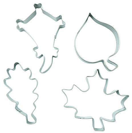 4er Set Blätter Drachen Ahorn Eiche Linde Ausstecher Ausstechform Blatt Deko
