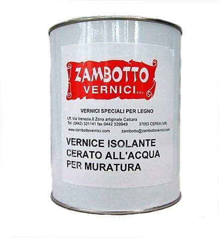 ZAMBOTTO VERNICI Wasserbasierte Isolierfarbe für Mauerwerk innen und außen, 1 l