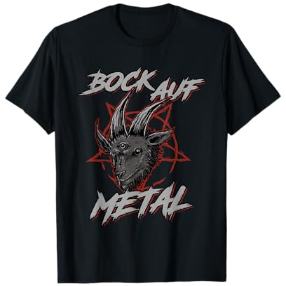 Bock Auf Metal Heavy Metaller Pommesgabel Festival Geschenk T-Shirt