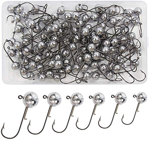 Croch Unidades anzuelos con Round Jighead para Peces de Goma para Pescar Fish Depredadores, Juego de anzuelos con Diferentes Tamaño 1G 1.5G 2G 3.5G 5 G 7 G 10 G 14 G 17 g 20 g