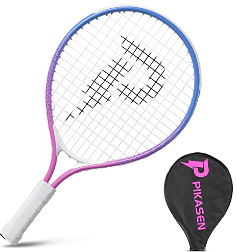 'PIKASEN 17'' Kids Tennis Racket Best Starter Kit for Kids Age 4 and Under with Shoulder Strap Bag and Mini Tennis Racket Toddler Tennis Raquet'