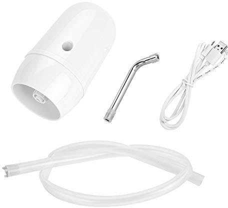 Jarra automática de Agua Potable, USB de Carga rápida Motor Doble Botella automática eléctrica Dispensador de Bomba de Agua Potable(Blanco)