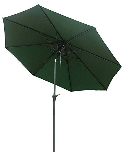 HXFAFA Sonnenschirm Sonnenschirm Marktschirm Gartenschirm Terrassenschirm Balkonschirm Rund 300cm/3m, UV-Schutz Sonnenschutz Wasserdicht - Mit 8 Stahlverstrebungen und Kurbel