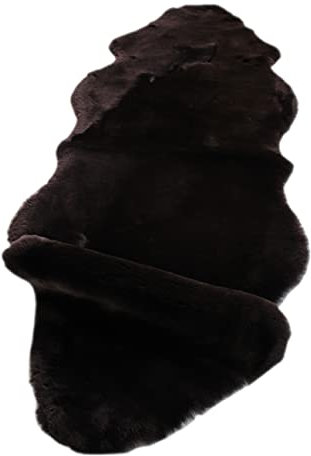 Förster-Fellnest Qualitäts Naturform Lammfell Couchauflage, Sesselauflage, Sesselschoner, Sofaüberwurf in braun, Dunkelbraun