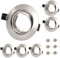 Yodave 6 x Spot encastrable GU10 Set,Rond pivotant Support Spot cadres encastrer Aluminium Brossé incl. Douille GU10