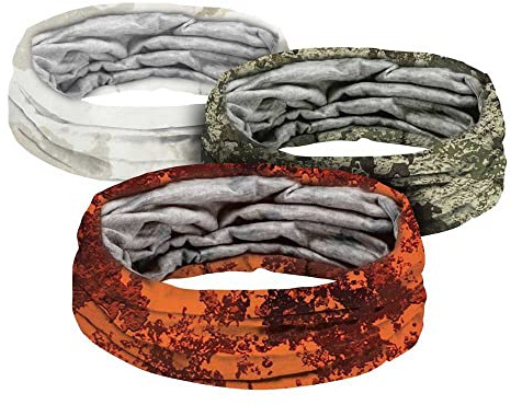 PINEWOOD Unisex Camou Schal/Tube/Schlauchschal 3er Pack weiß, orange, grün camouflage 3P