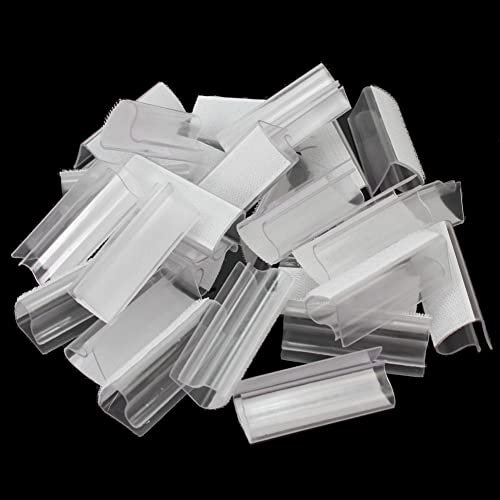 JIHUOO 12 Pcs Plastic Table Skirting Clips Table Skirt Clips Table Cover Clamps Clear Tablecloth Clips Table Edge Clips for Indoor Outdoor Events