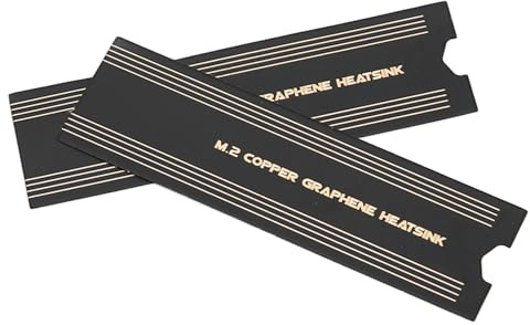 Generic M.2 SSD Grafene Dissipatore di Raffreddamento Efficiente Soluzione di Raffreddamento per PC Laptop Compatibile con M.2 Slot per Pezzo Pellicola di Rame Grafene SSD (Pezzi Dissipatore di
