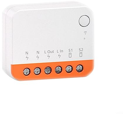 1 x MINIR4 WiFi Smart Switch 2-Wege-Lichtschalter mit Timing-Funktion, Mini R4 Unterbrecher