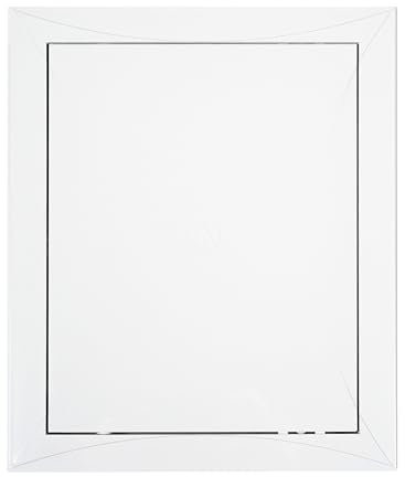 White Access Panel, Revision Door, Gas Water Electricity Service Inspection Hatch Cover, Tough and Durable ABS Plastic, Resistant to Chemical Agents and Temperature (200 x 250mm)