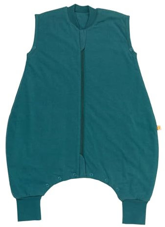 Schlummersack Baby Schlafsack mit Füßen Ganzjährig 2.5 Tog 60 cm Petrol | Mit Beinen für Körpergröße 60-70cm | Gefüttert