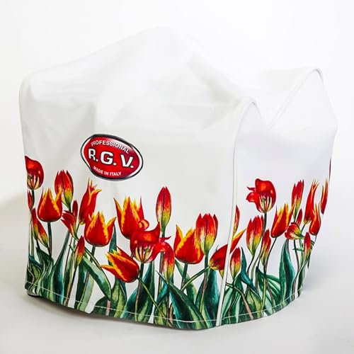 RGV Cubierta para rebanadora – Elegancia y protección con motivo de tulipanes – 100% fabricada en Italia