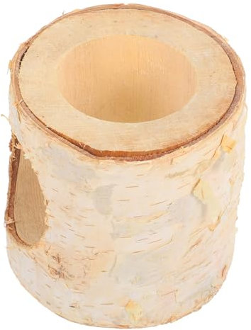 BELLIFFY Hamster Tunnel Aus Natürlichem Birkenholz Robustes Versteck Und Spielröhre Für Kleintiere Bissfestes Haustier-Spielzeug Sicheres Versteck Und Kletter-refugium Für Hamster Und Meers