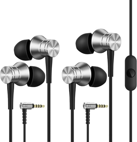 1MORE Piston Fit 2-Pack Auricolari in-ear a pistone, alla moda, durevoli, isolamento acustico, suono puro, controllo del telefono con microfono per smartphone/PC/tablet