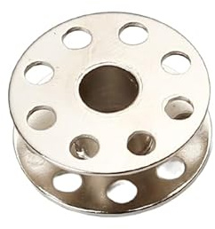 KFMON 24–100 Stück 20 x 8 mm Edelstahl-Spulen, Metall-Nähspulen, leichte Nähgarn-Spulen für DIY-Projekte, Basteln