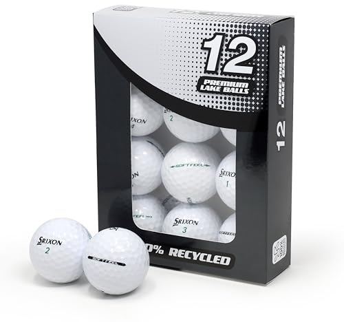 Second Chance Recycled Lake Golf Balls, 12 Pack - Grade A for Srixon Soft Feel Golf Balls, White