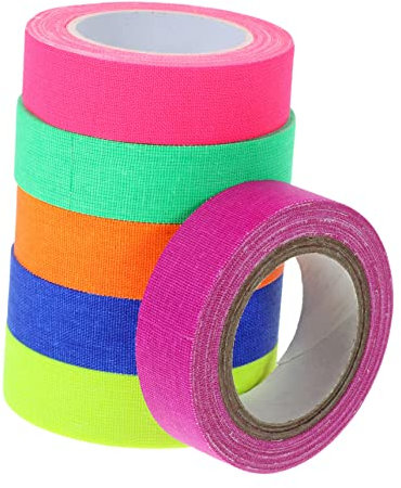 HOMSFOU 6rollos Cinta Luminosa De Fluorescente Cinta De Neón para Luz UV para Fiestas y Decoración Nocturna