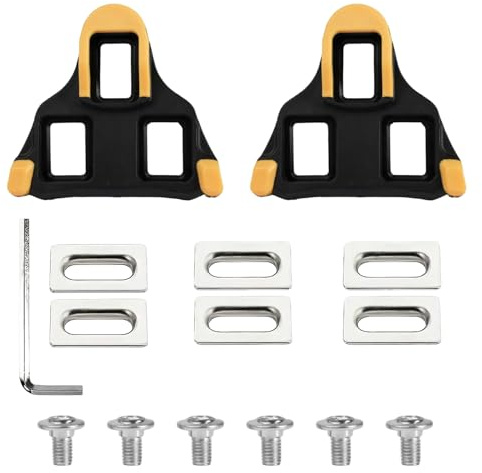 leruiyezs 2pcs Cale for Shimano SPD SL Plaques Antidérapantes pour Chaussures Vélo De Route Et VTT, Cale Pied Velo avec Flottement 6°，for Shimano Jeu De Crampons SPD-SL pour Entraînement