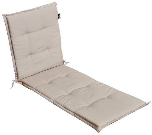 LILENO HOME Sonnenliege Auflage als [1er Set - Rollliege] in Beige | Gartenliegen Auflage perfekt für Strandliege - Polster für Gartenliege (188x60x5cm) BAR