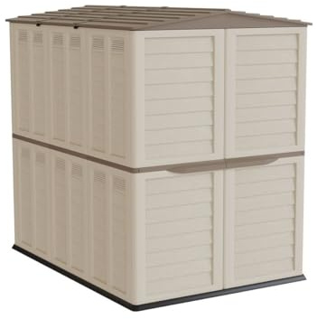 Art Plast - Abri de Jardin Extérieur XL 5500L en Polypropylène Recyclé Beige 3,14 m². Double Paroi Renforcée, Anti-UV, Anti-Humidité, 8 Grilles de Ventilation, Montage Rapide 25 Min