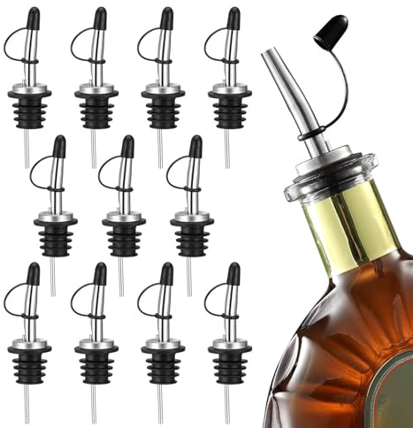 Pinnplugg för spritflaskor - övre lock för dispenser - 12 st. hällpip för