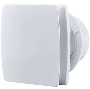Frogetu Extractor de Baño 100mm, Extractor de Baño Silencioso 34 dB, Extractor de Aire con Válvula Antirretorno, 95m³/h Flujo Aire IPX4, para Baño Cocina Garaje Oficina
