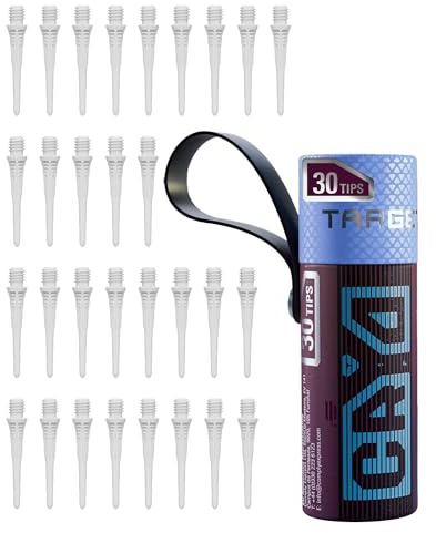 Target Darts Cryo Punta Morbida Punto Multipack Set di 30 Punte, Bianco | Confezione di Punte, Accessori Professionali per Freccette, Punte di Ricambio in Plastica, Filettatura 2BA
