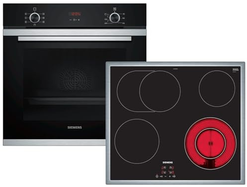 Siemens EQ212KA01Z Set Backofen HB213ABS0 Edelstahl + Glaskeramikkochfeld ET645BNA1E
