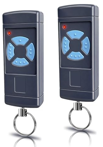 2 Stück 868Mhz Garagentoröffner Fernbedienung Handsender HSE4-868 mit 4 Blaue Tasten Kompatibel mit Hörmann HSM2 HSM4 HS1 HS2 HSE2 HSE4 HSZ1 HSZ2 Ersatz Universalfernbedienung Garagentor Sender