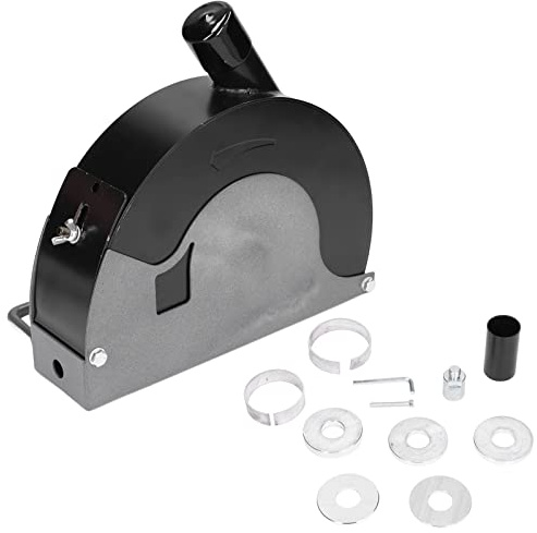 Kit de protection anti-poussière pour meuleuse d'angle, collecteur de poussière de, construction en alliage d'aluminium et de fer robuste pour meuleuse d'angle à fente à double (coupe à sec)