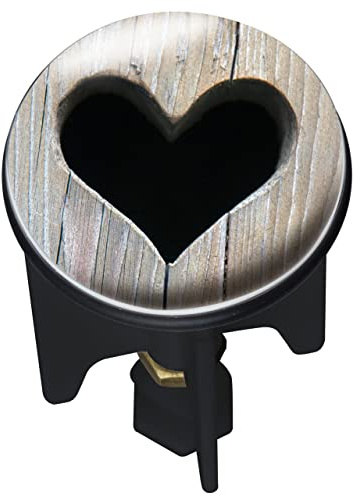 WENKO Waschbeckenstöpsel Pluggy® Heart - Abfluss-Stopfen, für alle handelsüblichen Abflüsse, Kunststoff, 3.9 x 6.5 x 3.9 cm, Mehrfarbig