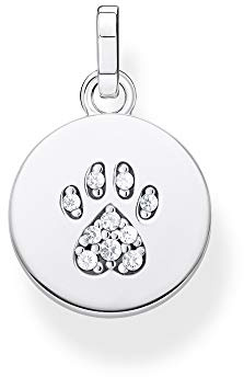 THOMAS SABO Anhänger Coin Pfote Katze gold vergoldetes Silber PE882