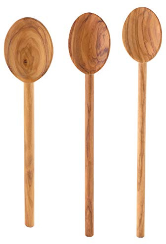 Eddingtons - Set di 3 cucchiaini da cucina in legno di ulivo