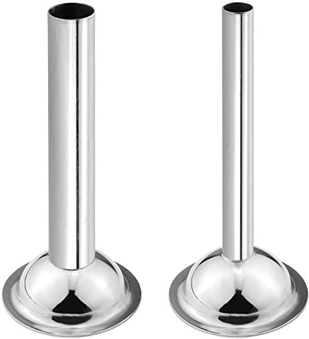 ZDNT Sausage Tubes Kit - Stainless Steel Grinder Stuffer with Tubes & Sausage Stuffer Ring for Size 5 Meat Grinder, 2Pcs