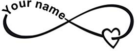 Personalized Temporary Tattoo waterproof lasts a week Wrist Ankle custom Forever/Eternal Love
