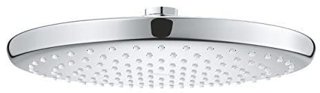 GROHE Vitalio 250, Kopfbrause wassersparend (Regendusche mit einer Größe von 25cm, Duschkopf mit 1 Strahlart, Antikalk System, Brausekopf mit Antikalk System), rund, chrom, 26815000