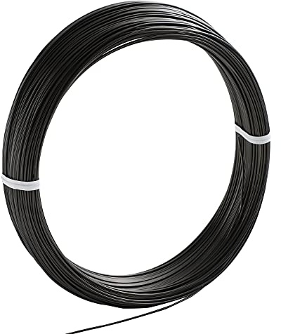 Wazakura Alambre para Entrenamiento Bonsai en Aluminio 1mm 150g Hecho en Japón, Alambre Japonés para Bonsai para la Modelación de Ramas y Troncos - Negro (1mm)