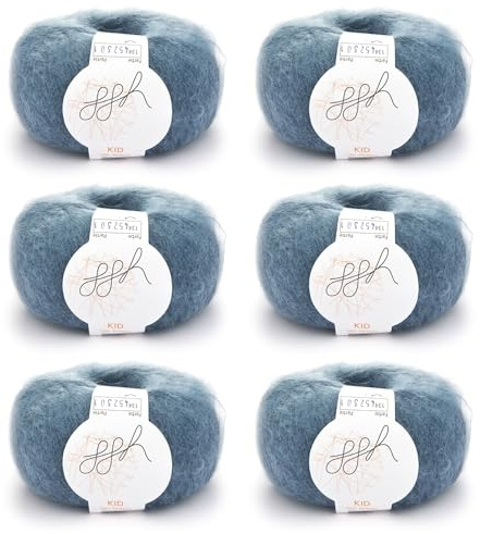 ggh Kid Box - 6 Knäuel Strickwolle aus Kid Mohair - 134 - Ozean