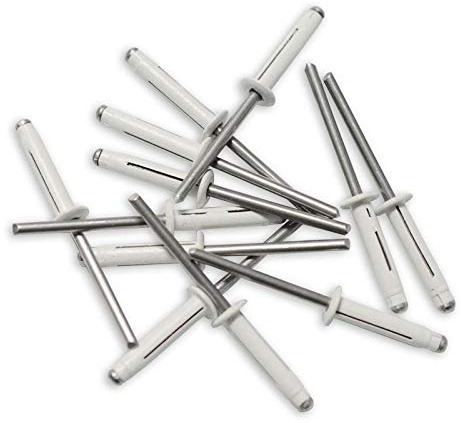 250 RIVETS TRIGRIP DE 4.8 x 22 BLANCS POUR PLAQUES MINERALOGIQUES